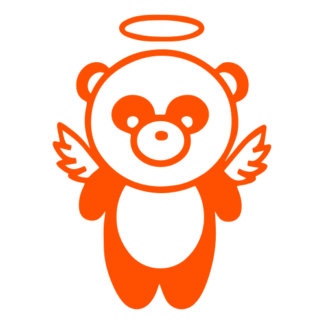 Angel Panda Wings Decal (Orange)